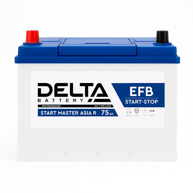 DELTA START MASTER EFB 75 Ah Asia (с бортом) R