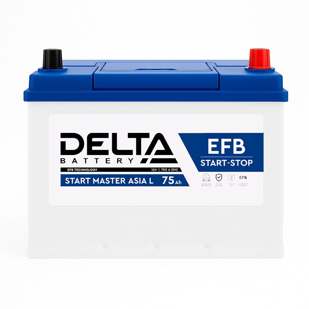 DELTA START MASTER EFB 75 Ah Asia (с бортом) L